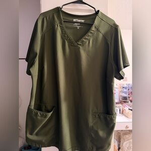 Grey's Anatomy Forest Green V-Neck Scrub Top